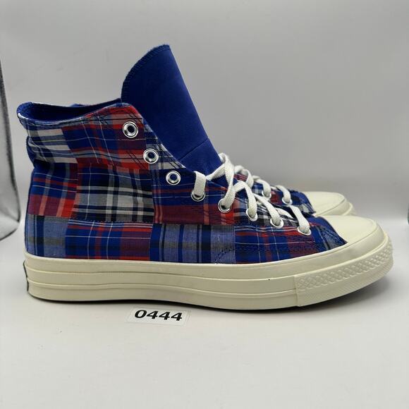 CONVERSE Chuck 70 HIGH Men\'s 10 Plaid Patchwork 166849C